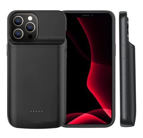 Slim Protective Charging Case 8000mAh for iPhone 13 Pro (BLACK) (Only Ground Shipping)