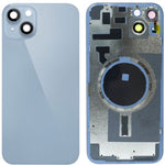 Back Glass with Frame and MagSafe Magnet for iPhone 14 Plus (NO LOGO) (BLUE)