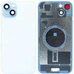Back Glass with Frame and MagSafe Magnet for iPhone 15 Plus (NO LOGO) (BLUE)