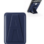A Design Leather Magnetic Card Wallet Holder w/Stand - BLUE (Only Ground Shipping)