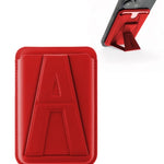 A Design Leather Magnetic Card Wallet Holder w/Stand - RED (Only Ground Shipping)