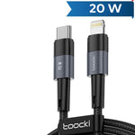 Toocki USB C-L Fast Charging Data Cable (GRAY) (20W) (6ft)
