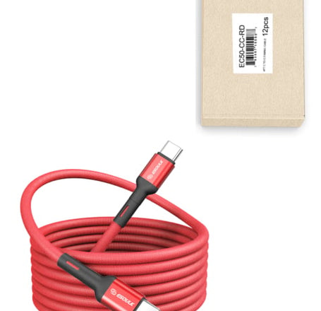 Esoulk USB C-C Braided Charging Cable (RED) (4ft)
