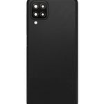 Back Glass with Camera Lens and Adhesive for Galaxy A12 (A125 / 2020) (NO LOGO) (BLACK)