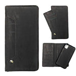 Genuine Leather Magnetic Wallet Case with Credit Card Slot - BLACK for iPhone 11 Pro (Only Ground Shipping)