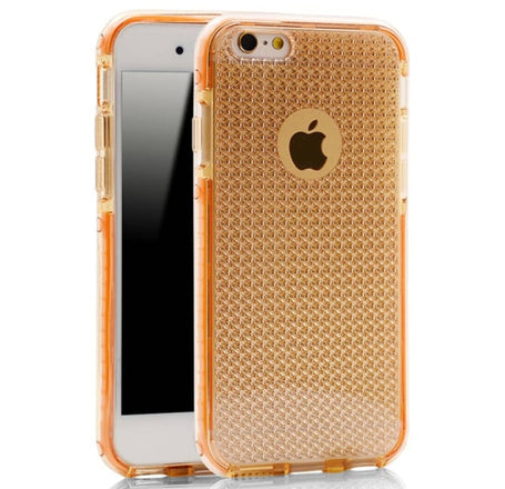 Diamond Pattern Transparent Silicone - ORANGE for iPhone 5SE / 5S / 5G (Only Ground Shipping)