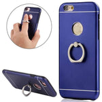Dual Pro TPU Protective Case with I-ring - BLUE for iPhone 5SE / 5S / 5G (Only Ground Shipping)