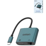 Onten 2in1 USB C to VGA Adapter