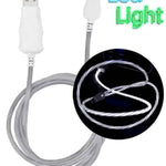 Visible USB A-C Flowing LED Fast Charging Cable (GRAY) (3ft)