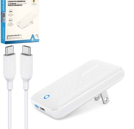 Anker Powerport ATOM III Slim Charger w/ Powerline II USB C-C Connector (6ft)