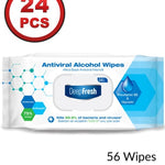 Antiviral u Alcohol Large Wipes (56 Wipes) (24 Pack) (ONLY GROUND SHIPPING)