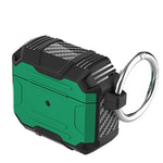 Hard Plastic Transparent Case w/ Keychain - DARK GREEN for Airpods 4th Gen (Only Ground Shipping)