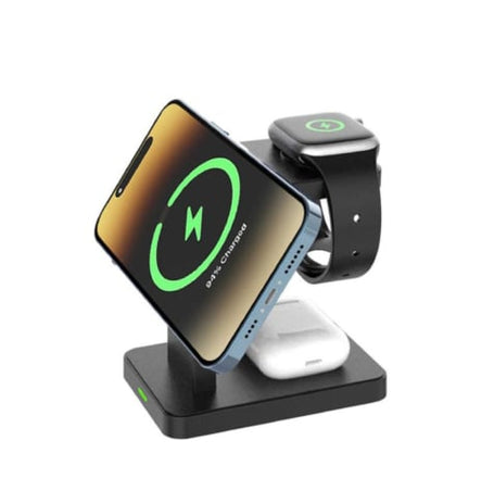Brookstone 3 in 1 MagSafe Wireless Charging Station - BLACK