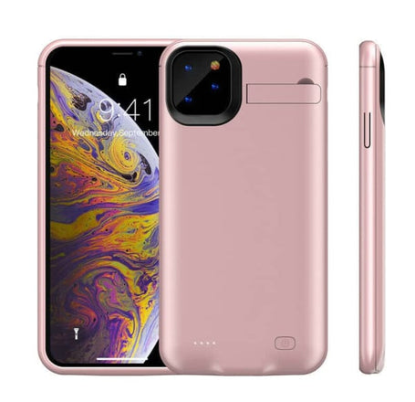 Portable Protective Charging Case w/kickstand 4200mAh for iPhone 11 (ROSE GOLD) (Only Ground Shipping)