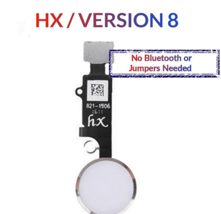 Home Button Solution Flex Cable for iPhone 8P / 8 / SE (2020) / 7P / 7 (HX / Version 8 / No Bluetooth or Jumpers needed) (SILVER)
