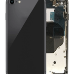Back Housing Frame with Small Components Pre-Installed for iPhone 8 / SE 2020 (NO LOGO) (BLACK)
