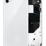 Back Housing Frame with Small Components Pre-Installed for iPhone 8 / SE 2020 (NO LOGO) (WHITE)