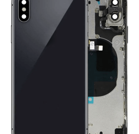 Back Housing Frame with Small Components Pre-Installed for iPhone X (NO LOGO) (SPACE GRAY)
