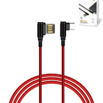 LDNIO LC421 90 Degree USB A-C Charging Cable (RED) (6ft) (12W)