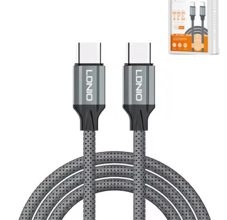 LDNIO LC441 USB C-C Charging Cable (GRAY) (6ft) (65W)