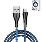 LDNIO LS461 USB A-C 7 Color Fast Charging Cable (BLUE) (6ft) (12W)