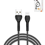 LDNIO LS481 USB A-L Fast Charging Data Cable (GRAY) (3ft) (12W)