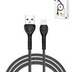 LDNIO LS481 USB A-L Fast Charging Data Cable (GRAY) (6ft) (12W)