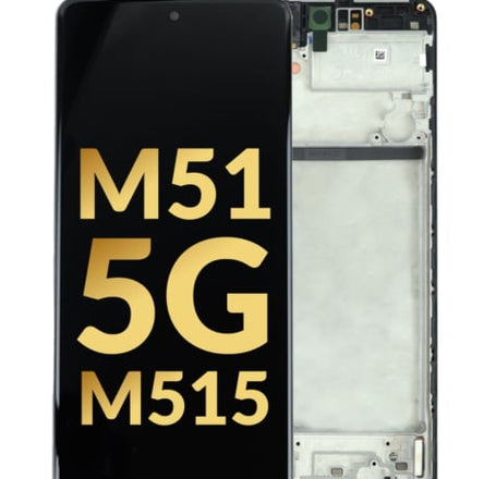 OLED Assembly with Frame for Galaxy M51 (M515 / 2020) (BLACK) (Service Pack)