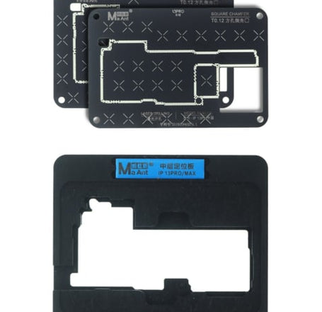 MaAnt 0.12mm Motherboard Middle Layer BGA Reballing Stencil Platform Set for iPhone 13P / 13 PM