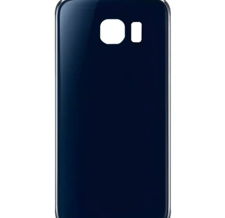Back Glass with Camera Lens and Adhesive for Galaxy S6 (NO LOGO) (BLACK)