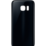 Back Glass with Camera Lens and Adhesive for Galaxy S7 (NO LOGO) (BLACK)