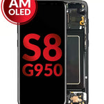 OLED Assembly with Frame for Galaxy S8 (G950) (MIDNIGHT BLACK) (Aftermarket)