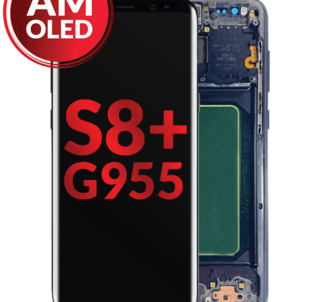 OLED Assembly with Frame for Galaxy S8 Plus (G955) (MIDNIGHT BLACK) (Aftermarket OLED)