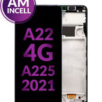 LCD Assembly with Frame for Galaxy A22 4G (A225 / 2021) (Without Fingerprint Sensor) (Aftermarket Incell)