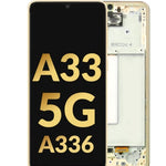 OLED Assembly with Frame for Galaxy A33 5G (A336 / 2022) (AWESOME PEACH) (Service Pack)