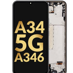 LCD Assembly with Frame for Galaxy A34 5G (A346 / 2023) (AWESOME GRAPHITE) (Premium)