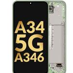 OLED Assembly with Frame for Galaxy A34 5G (A346 / 2023) (AWESOME LIME) (Premium)