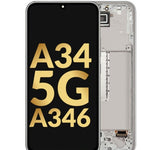 LCD Assembly with Frame for Galaxy A34 5G (A346 / 2023) (SILVER) (Premium)