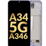 OLED Assembly with Frame for Galaxy A34 5G (A346 / 2023) (AWESOME VIOLET) (Premium)
