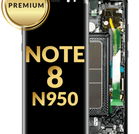 OLED Assembly with Frame for Galaxy Note 8 N950 (MIDNIGHT BLACK) (Premium)