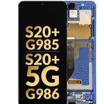 OLED Assembly with Frame for Galaxy S20 Plus G985 / G986 (AURA BLUE) (Service Pack)