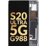 OLED Assembly with Frame for Galaxy S20 Ultra G988 (COSMIC GRAY) (Service Pack)