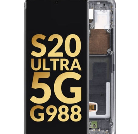 OLED Assembly with Frame for Galaxy S20 Ultra G988 (COSMIC GRAY) (Service Pack)