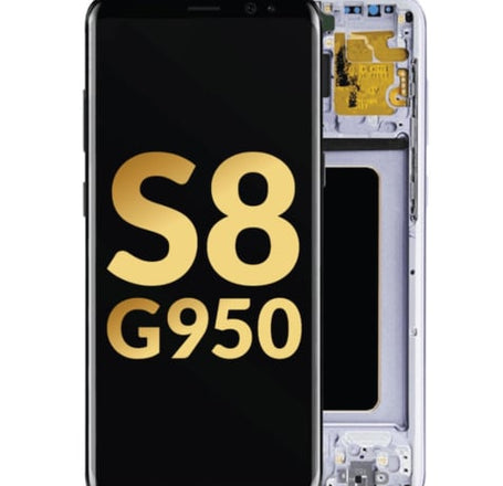 OLED Assembly with Frame for Galaxy S8 G950 (ORCHID GRAY) (Service Pack)