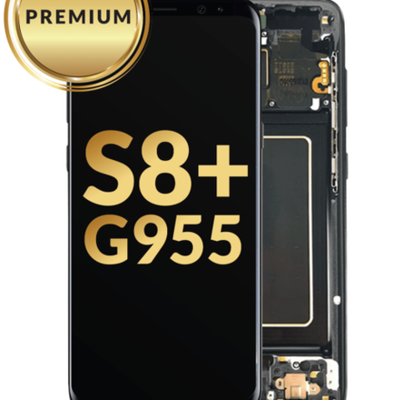 OLED Assembly with Frame for Galaxy S8 Plus (G955) (MIDNIGHT BLACK) (Premium)