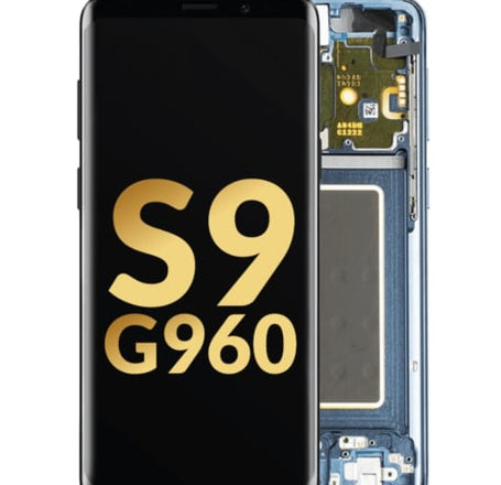OLED Assembly with Frame for Galaxy S9 G960 (CORAL BLUE) (Service Pack)