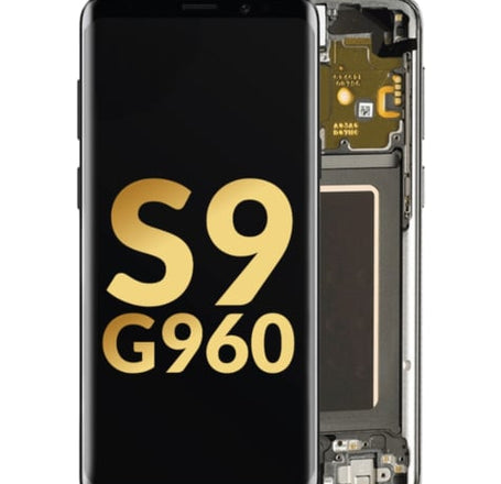 OLED Assembly with Frame for Galaxy S9 G960 (TITANIUM GRAY) (Service Pack)