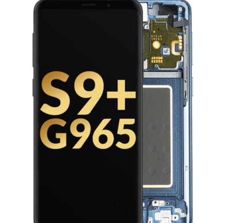 OLED Assembly with Frame for Galaxy S9 Plus G965  (CORAL BLUE) (Service Pack)