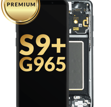 Galaxy S9 Plus G965 OLED Assembly w/Frame (MIDNIGHT BLACK) (Premium)