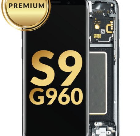 OLED Assembly with Frame for Galaxy S9 (G960) (MIDNIGHT BLACK) (Premium)